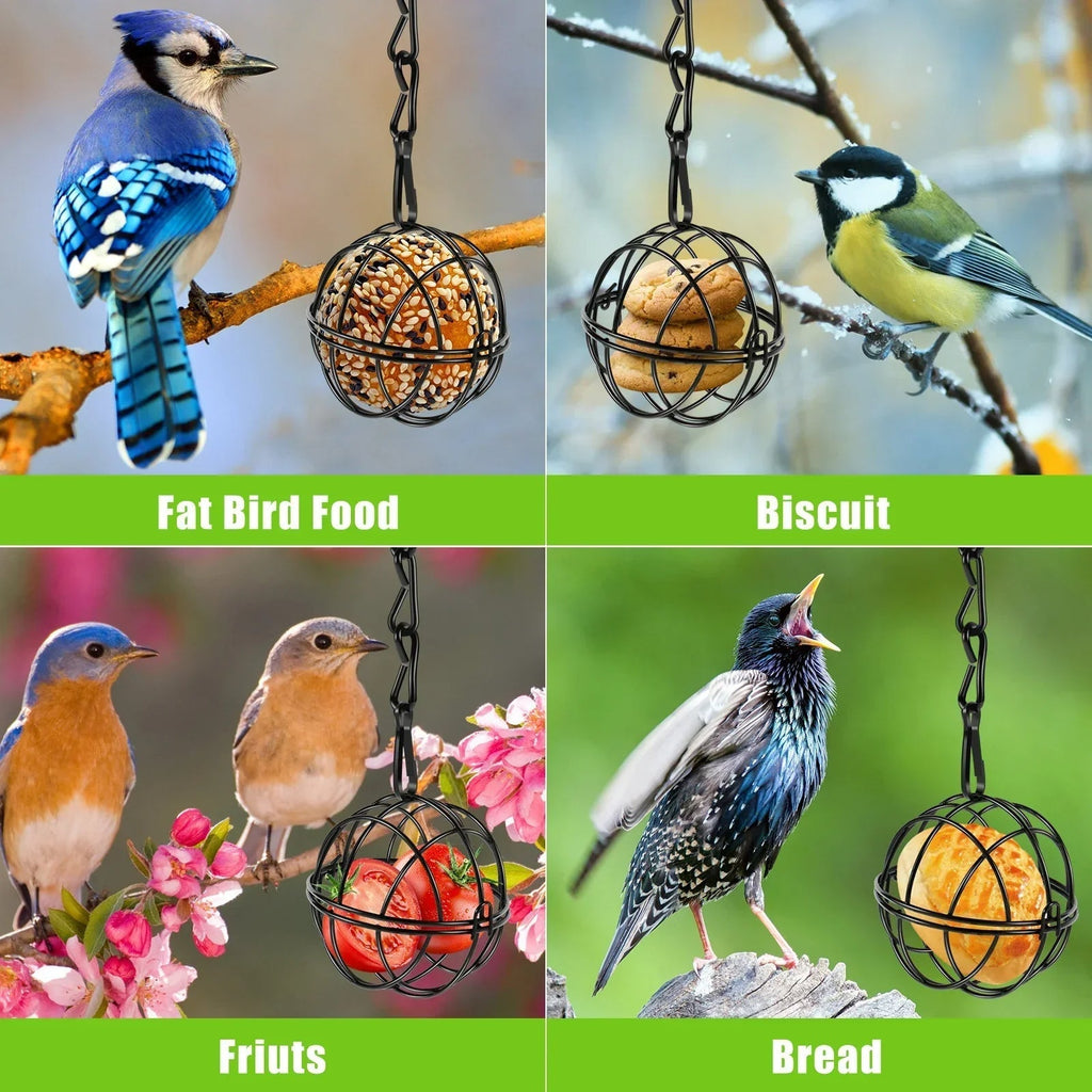 Metal Bird Feeder Set for Garden and Balcony