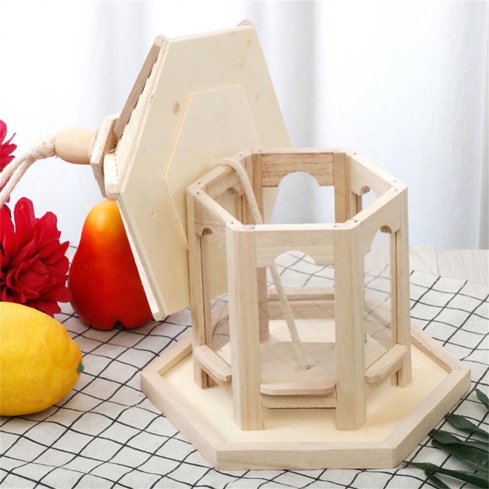 Transparent Wooden Bird Feeder