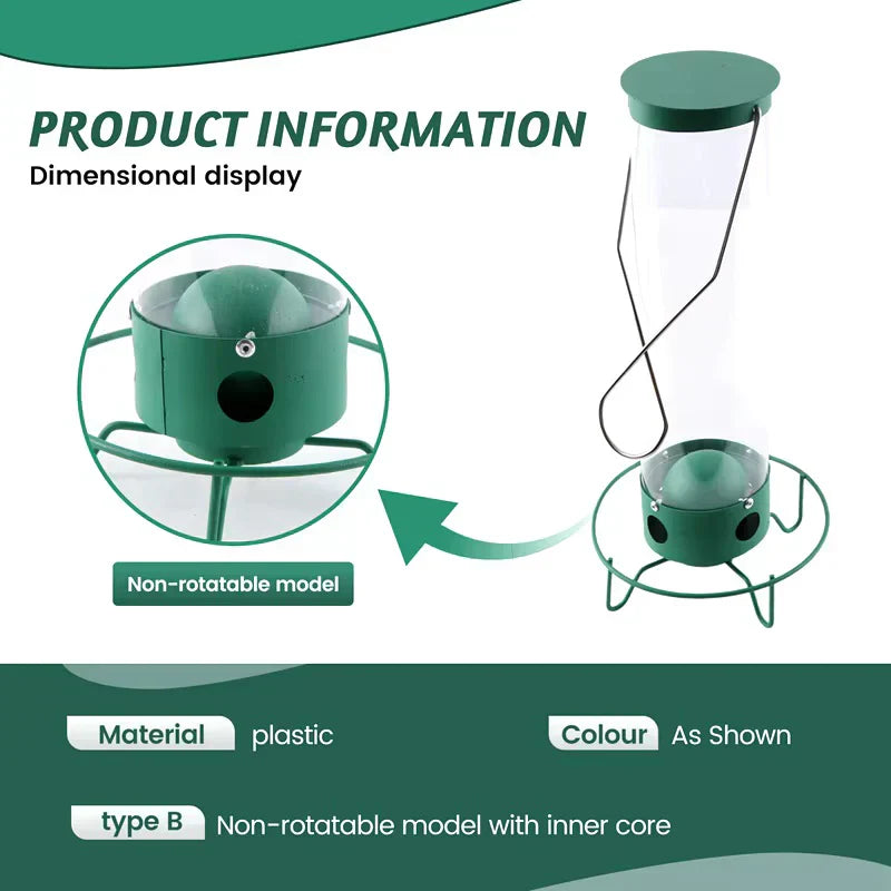 Squirrel-Resistant Metal Bird Feeder