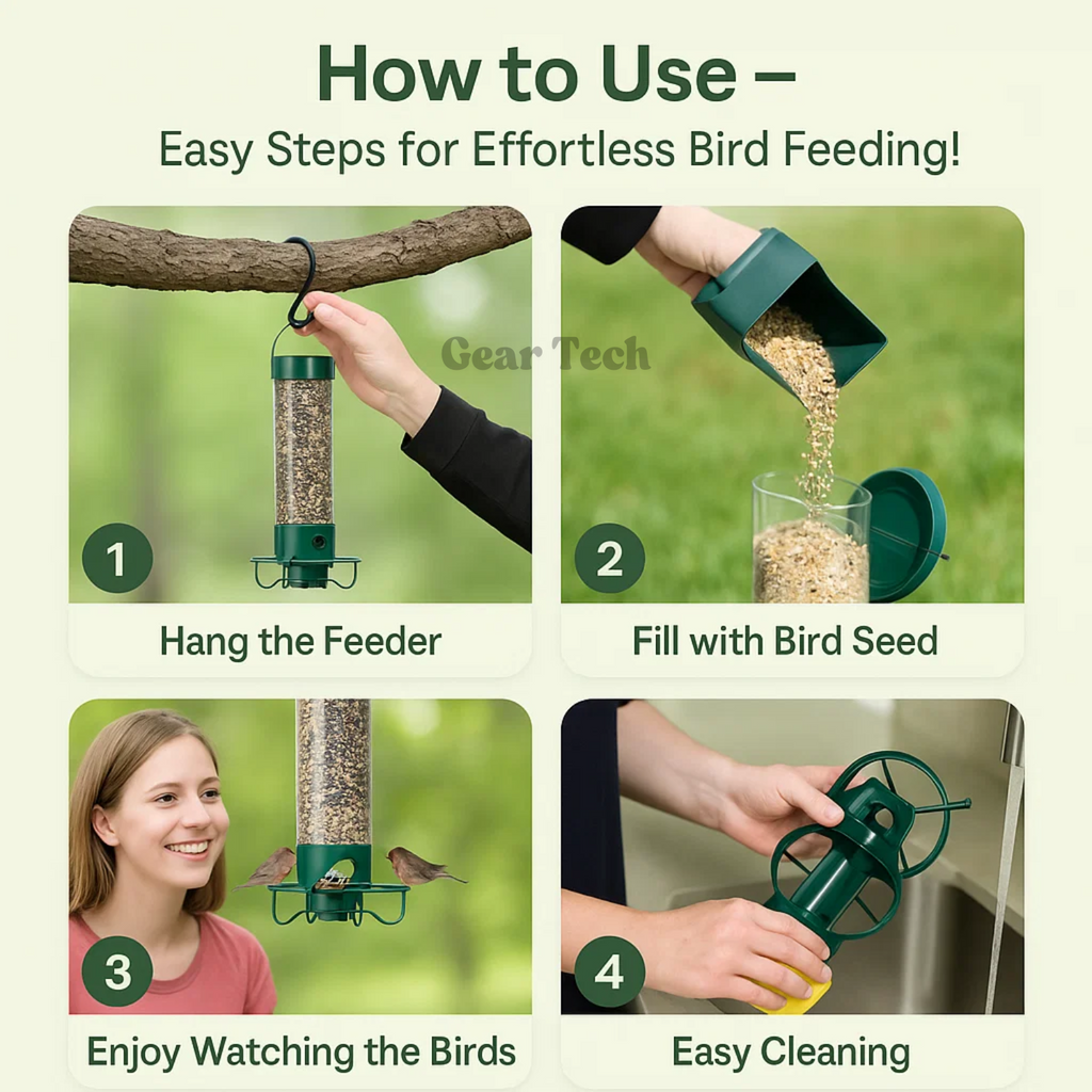 Squirrel-Resistant Metal Bird Feeder