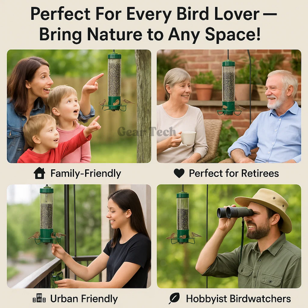 Squirrel-Resistant Metal Bird Feeder