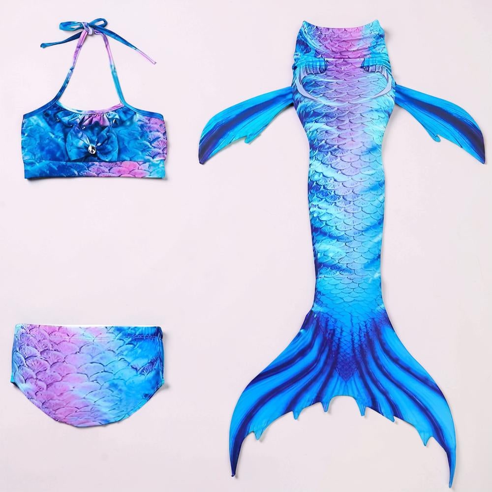 Kids Mermaid Swimsuit and Beach Costume Set