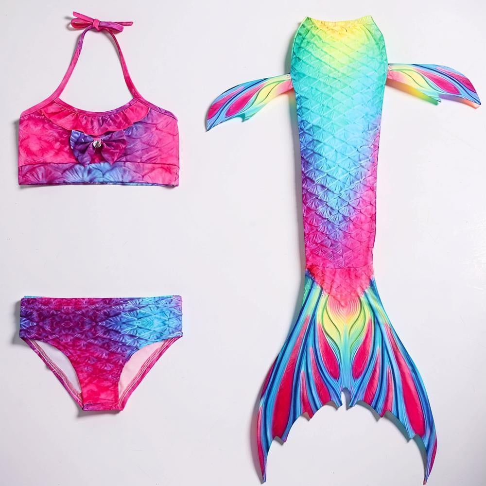 Kids Mermaid Swimsuit and Beach Costume Set
