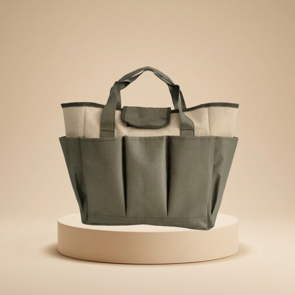 Heavy-Duty Garden Tool Bag | Large Organizer Tote with Pockets