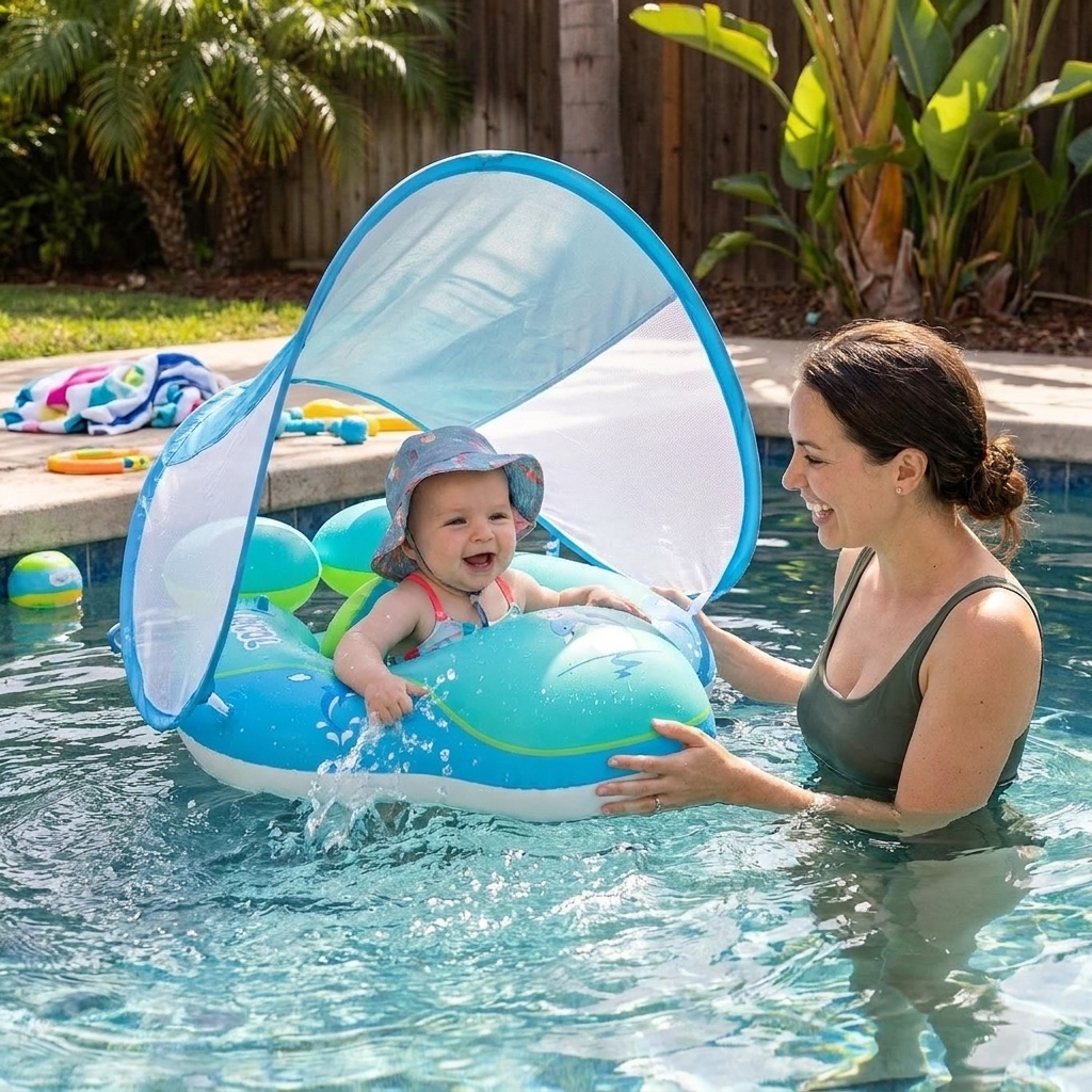 Baby Swim Float with Sun Canopy