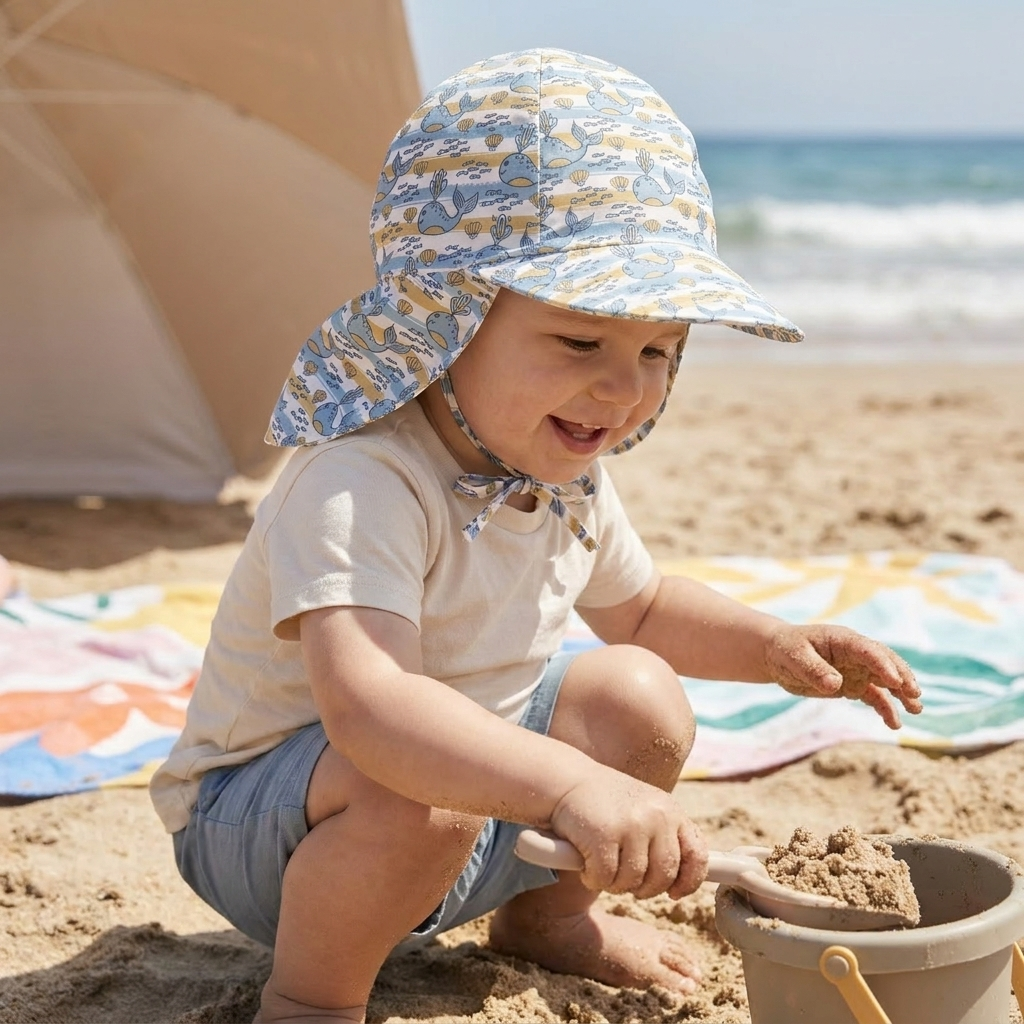 Adjustable Baby UPF 50+ Wide-Brim Sun Hat