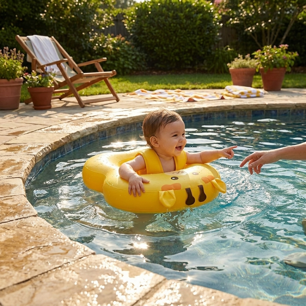 Inflatable Baby Swim Ring with Seat