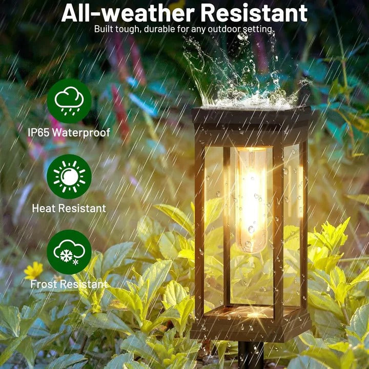 Waterproof Solar Garden Path Lights - Solar Pathway Lights Outdoor Waterproof Set
