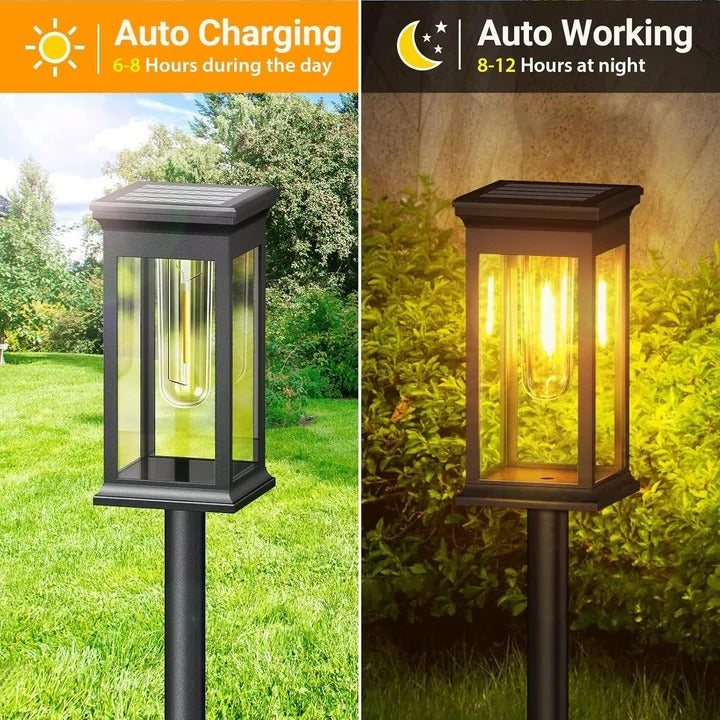 Waterproof Solar Garden Path Lights - Solar Pathway Lights Outdoor Waterproof Set