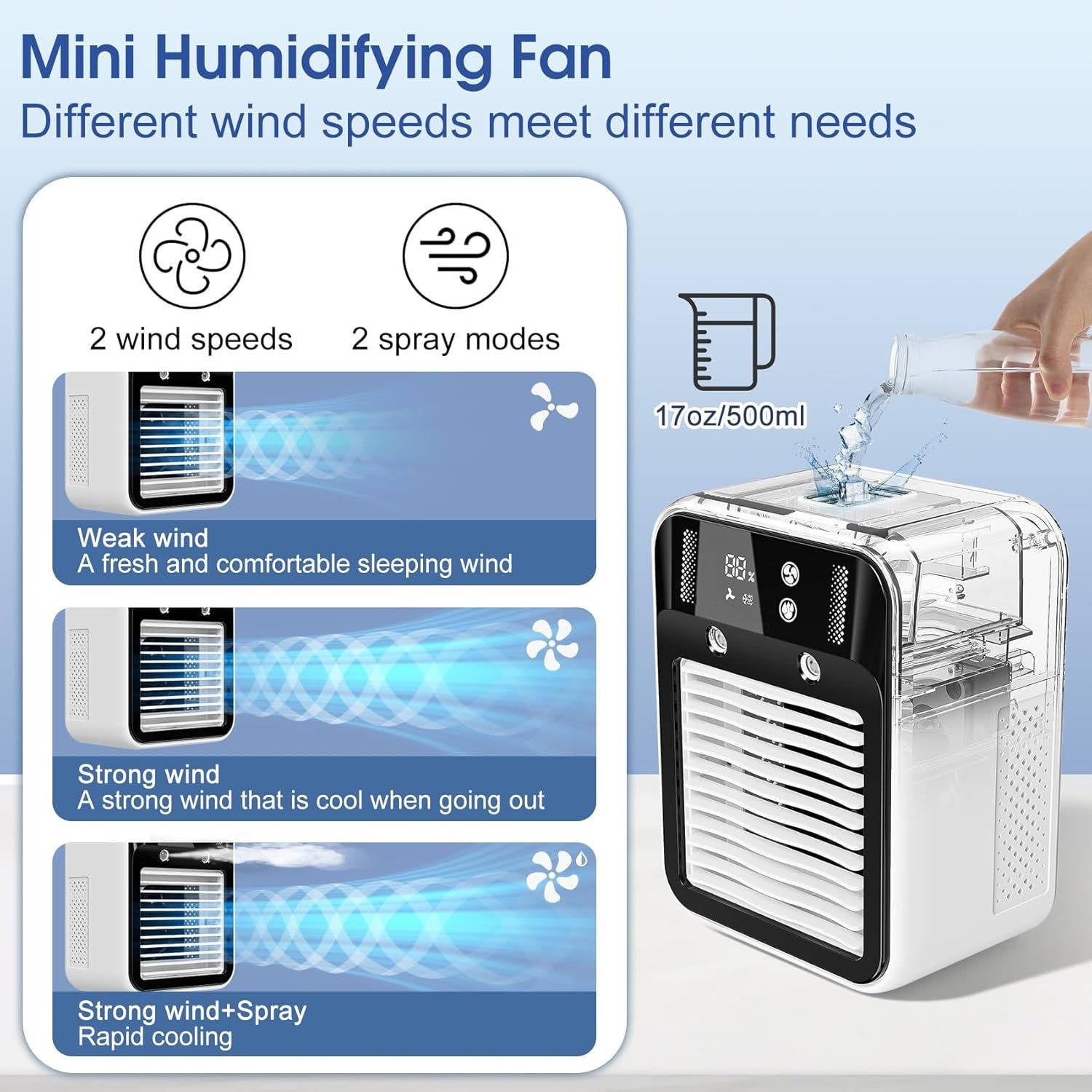 Portable Air Cooler Fan For Bedroom