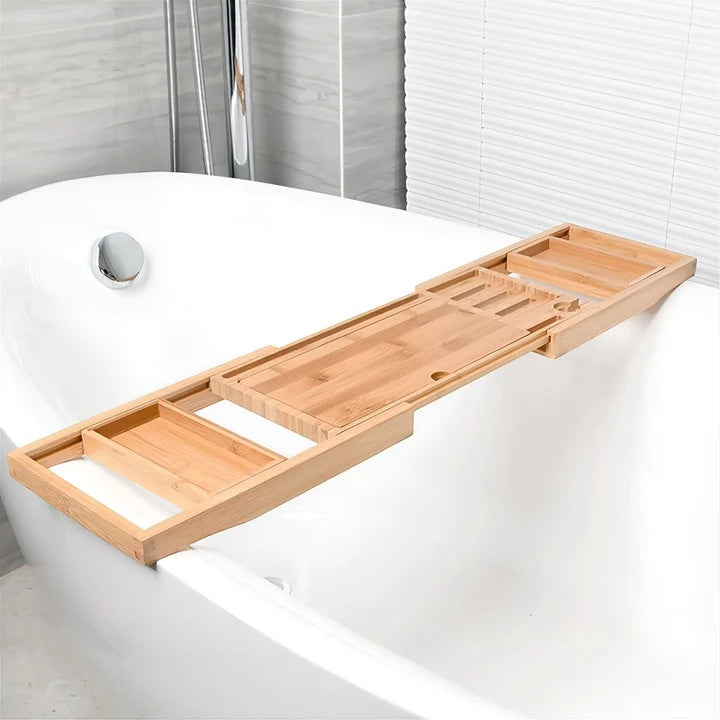 Expandable Bamboo Bath Caddy