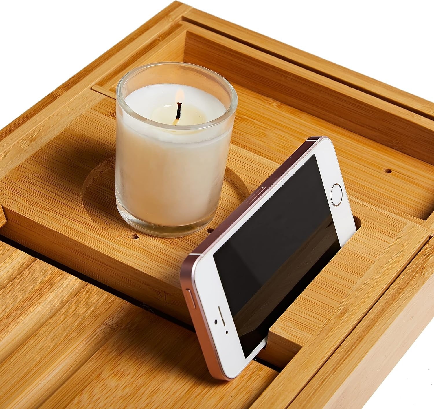 Expandable Bamboo Bath Caddy