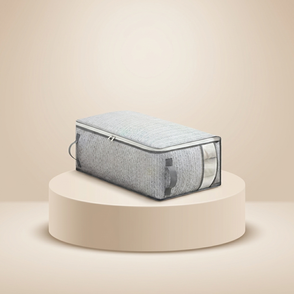 Large Quilt Storage Bag Organizer – Waterproof Zippered Blanket Tote