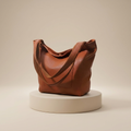 Large Tan Leather Tote Bag for Women – Spacious Shoulder Handbag