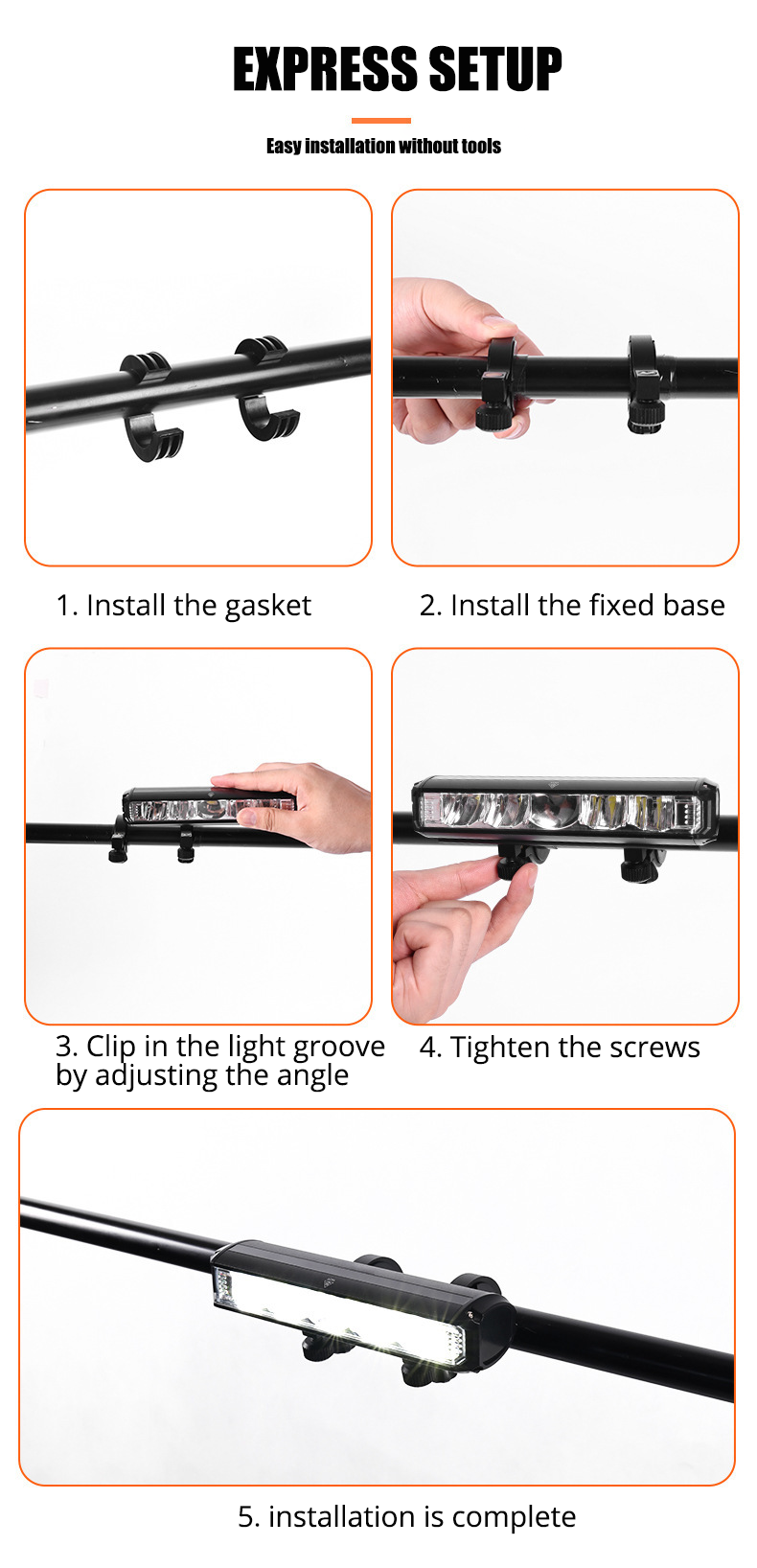 LED Bike Light With Power Bank Function