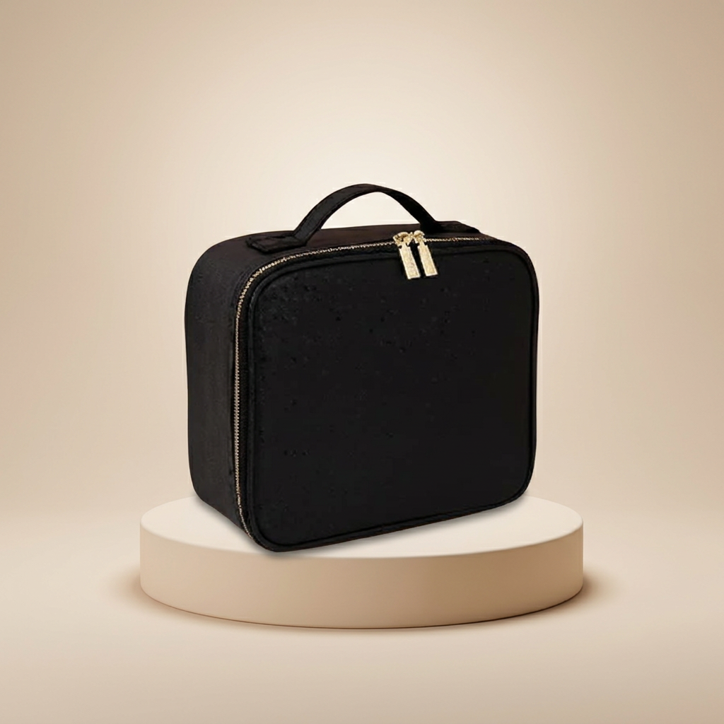 Lighted Makeup Bag with LED Mirror | Portable Travel Cosmetic Organizer