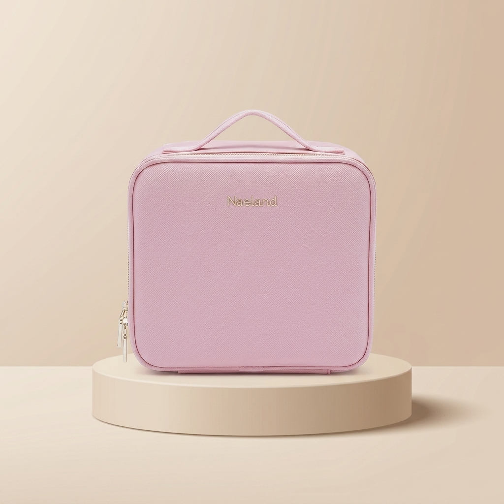 PU Leather Cosmetic Organizer Case with Mirror