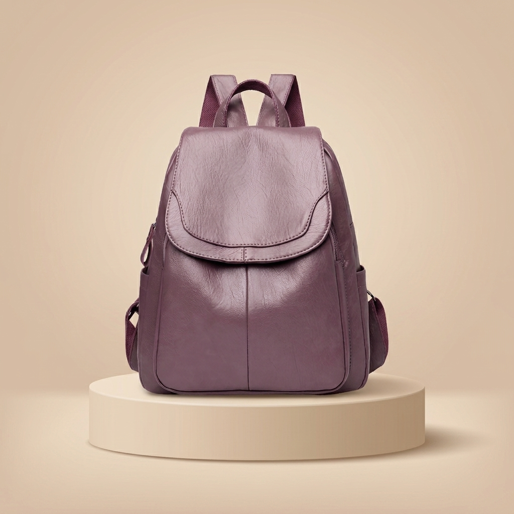 Anti-Theft Leather Backpack for Women | Secure Travel Bag