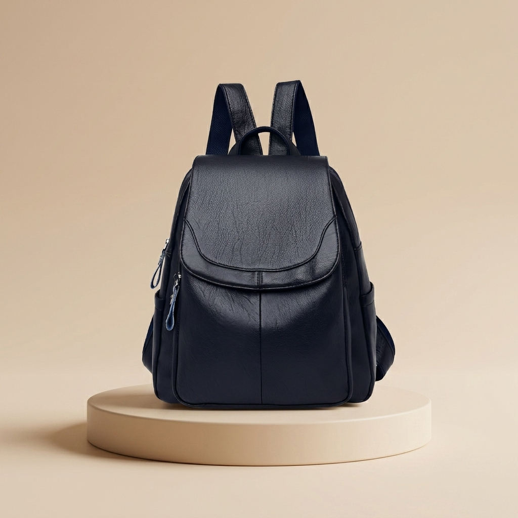 Anti-Theft Leather Backpack for Women | Secure Travel Bag