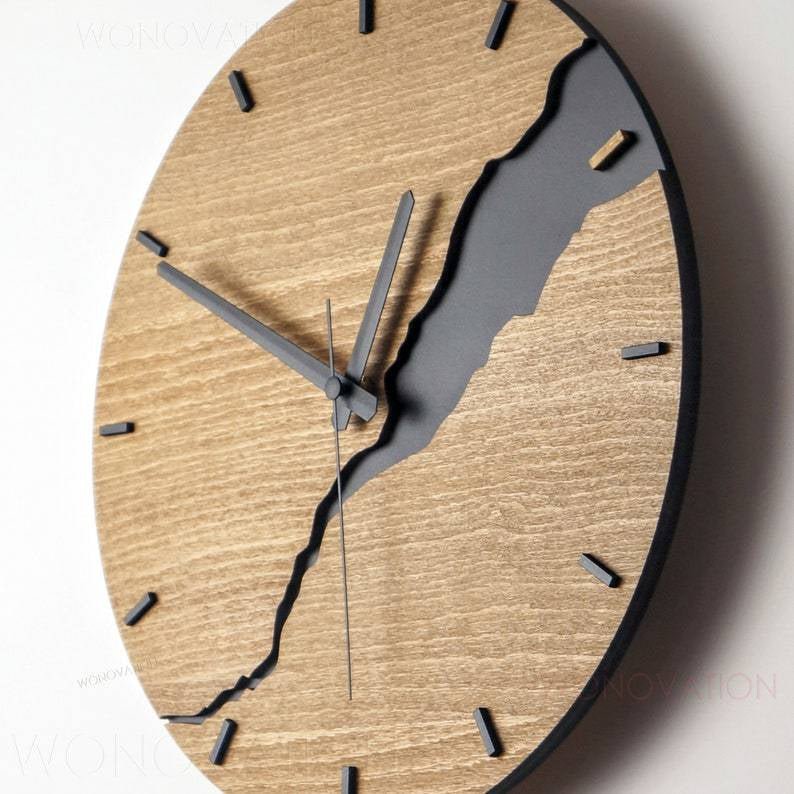Wooden Wall Clock For Living Room