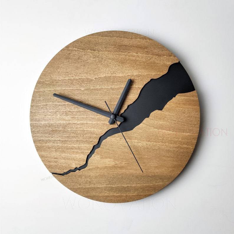 Wooden Wall Clock For Living Room