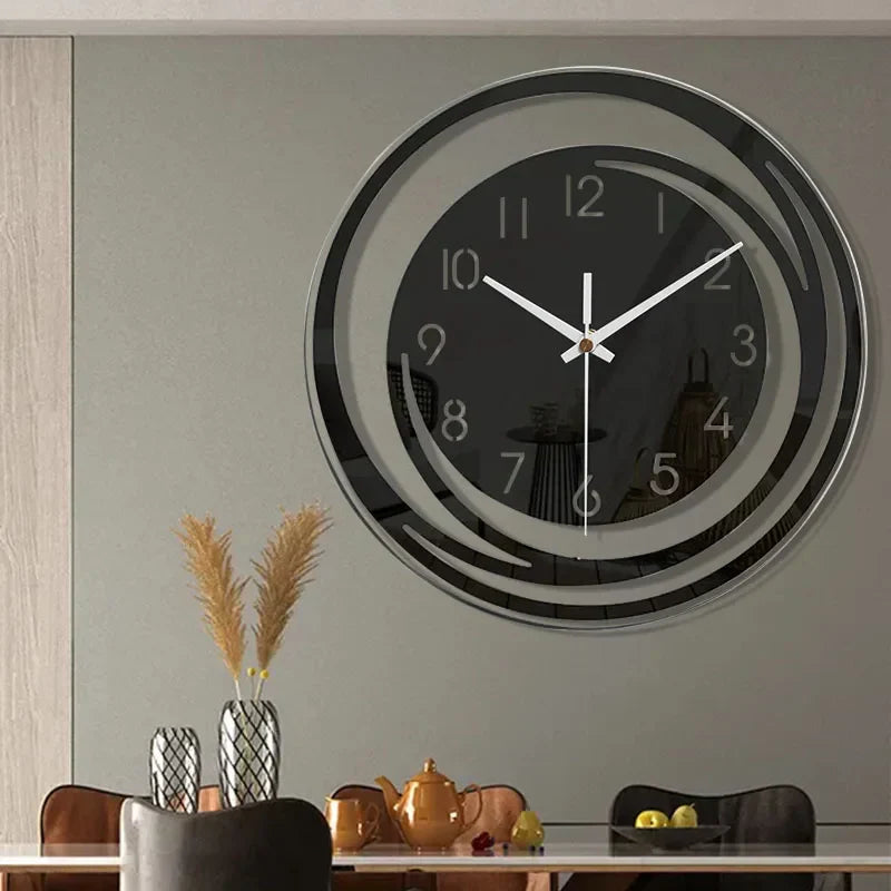 Black Acrylic Wall Clock