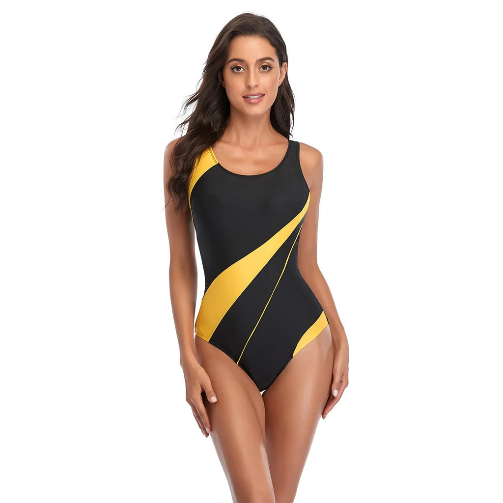 One Piece Curve Fit Sports Swimsuit For Plus Sizes
