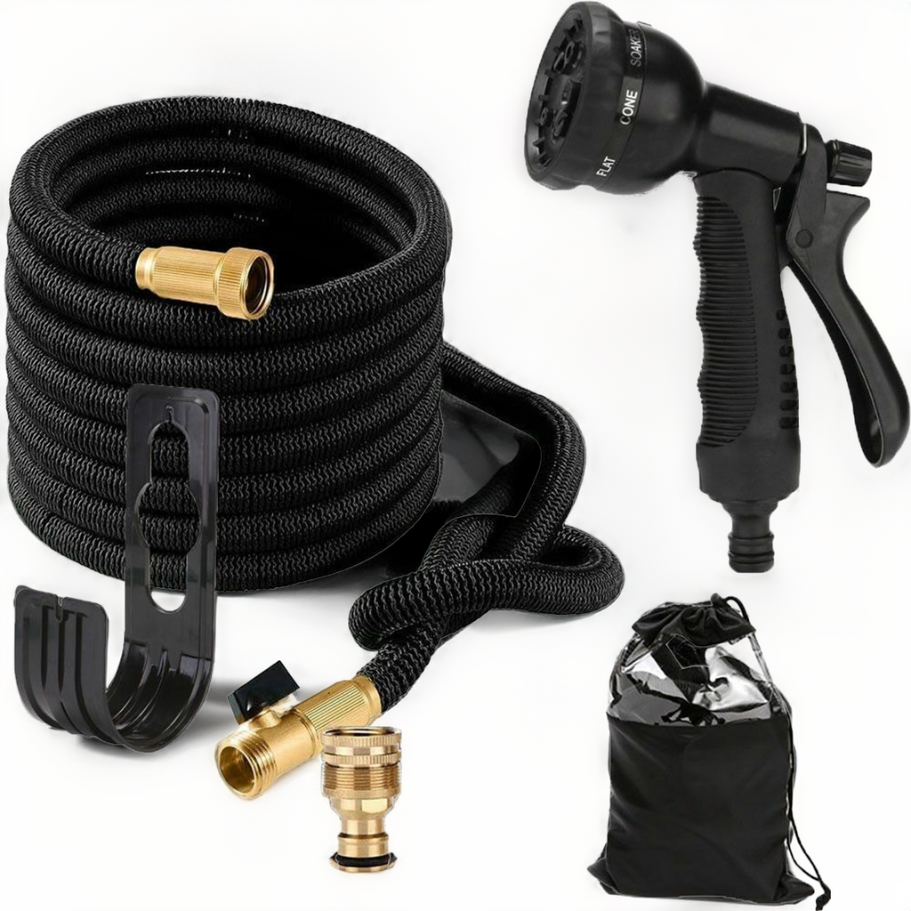 Expandable Garden Hose with Spray Gun