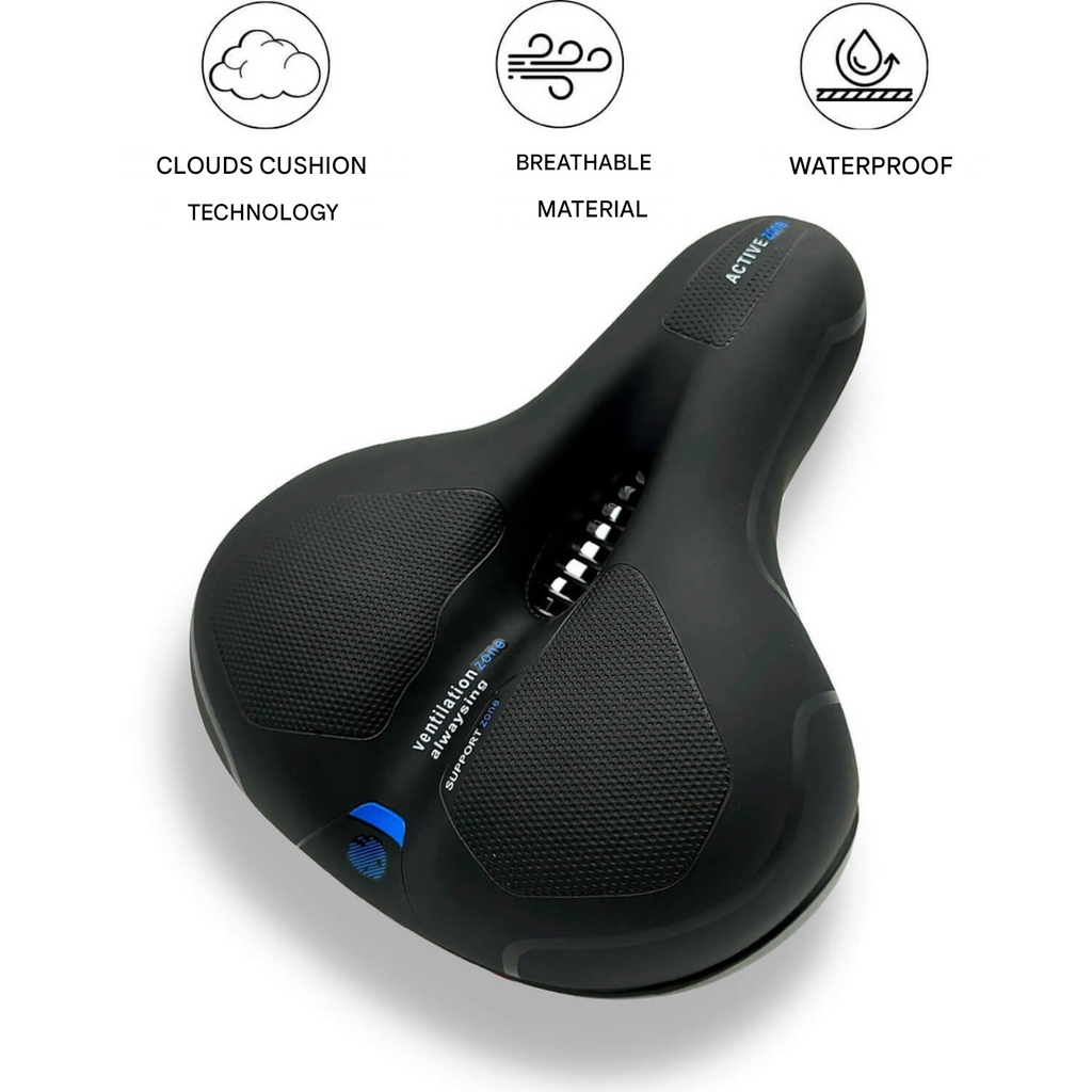 Gel Bicycle Saddle With Wide Seat Design
