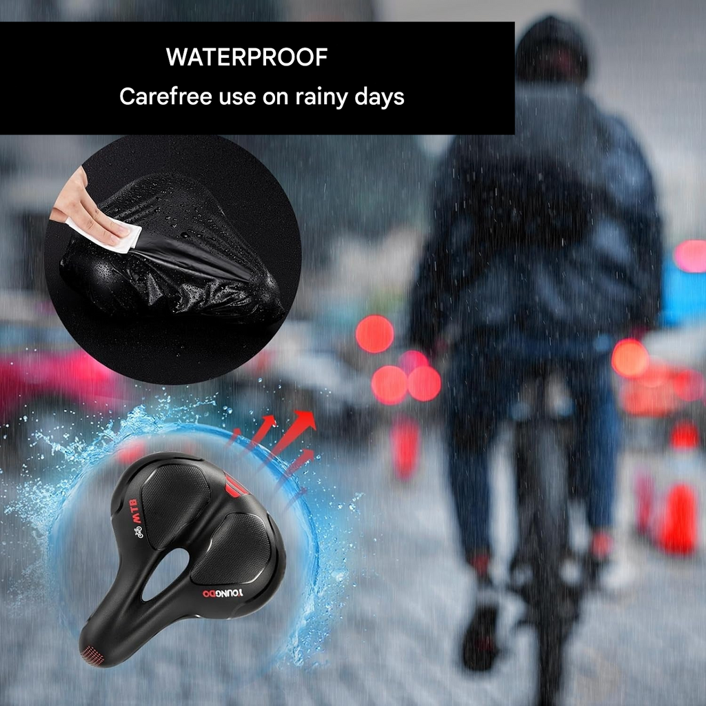 Gel Bicycle Saddle With Wide Seat Design