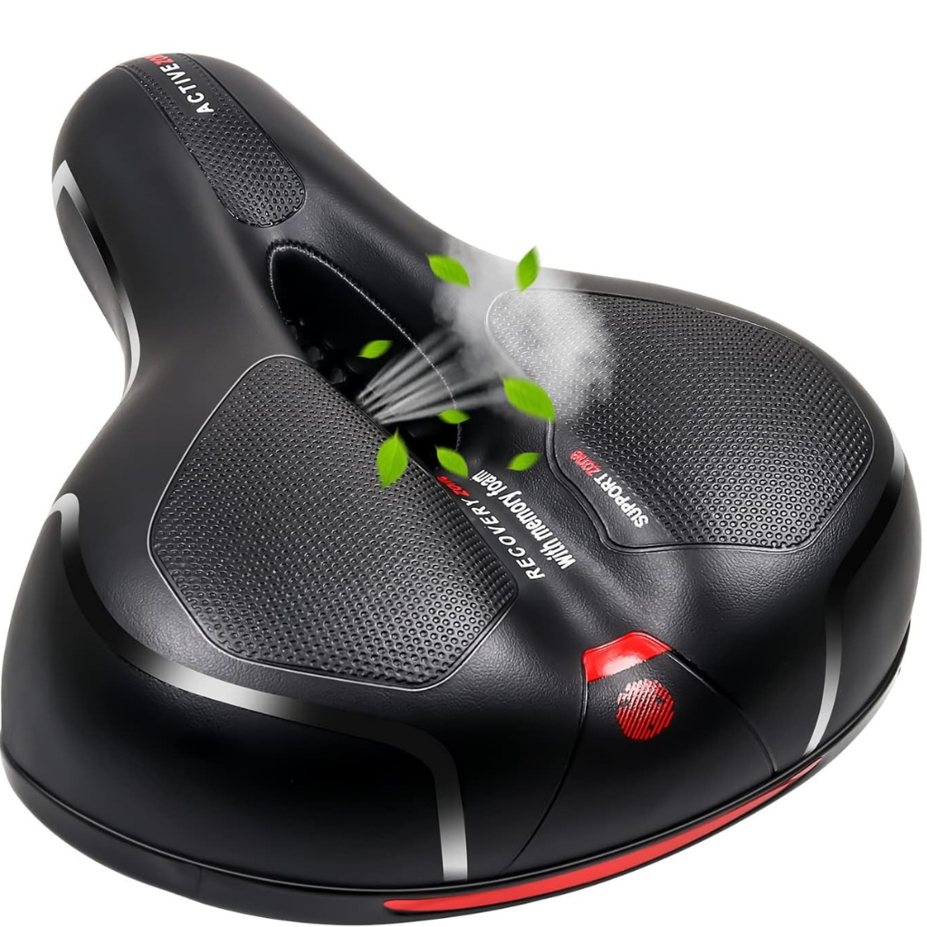 Gel Bicycle Saddle With Wide Seat Design