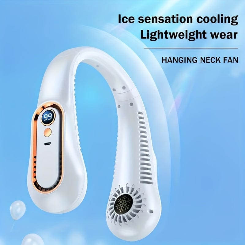 Five-Speed Bladeless Neck Fan with Digital Display