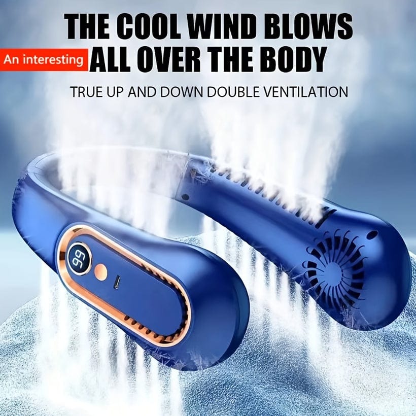 Five-Speed Bladeless Neck Fan with Digital Display