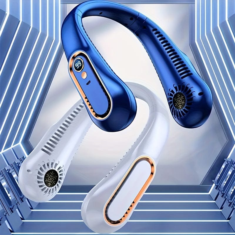 Five-Speed Bladeless Neck Fan with Digital Display