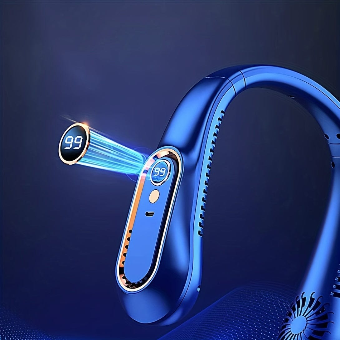 Five-Speed Bladeless Neck Fan with Digital Display