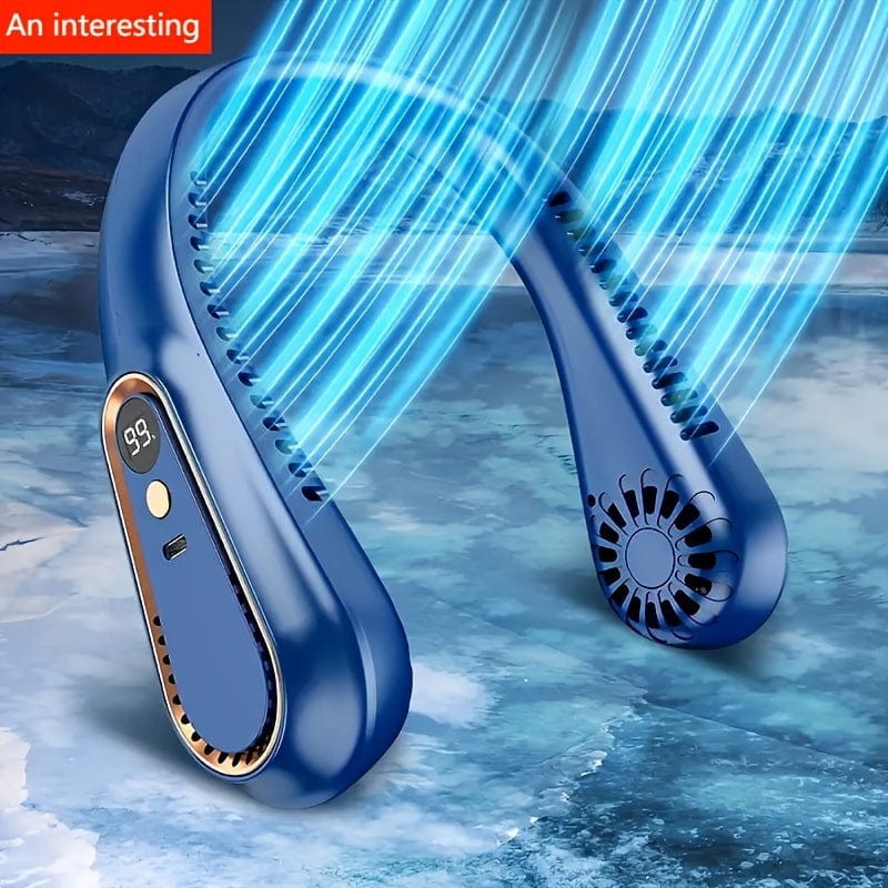 Five-Speed Bladeless Neck Fan with Digital Display