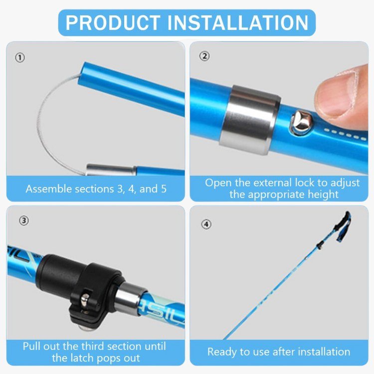 Aluminium Foldable Trekking Poles