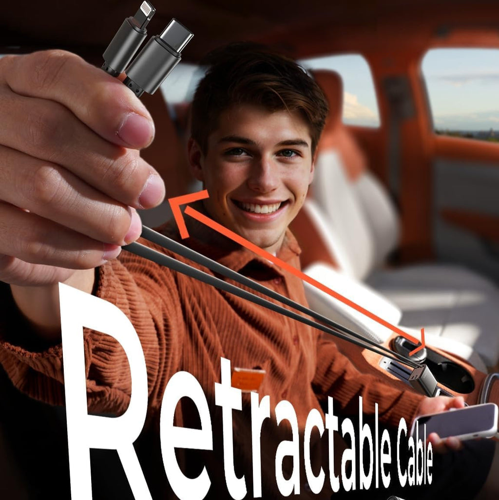 Retractable 69W USB-C Car Charger