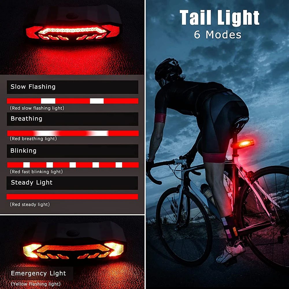Bike Rear Light With Alarm Function