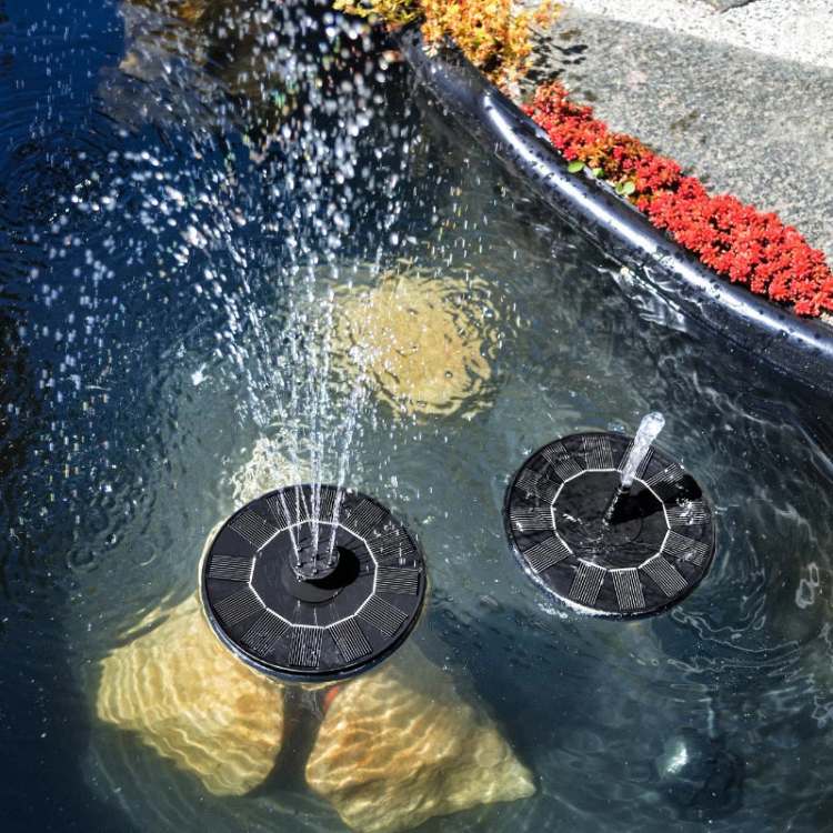 Floating Solar Fountain Pump with Interchangeable Spray Heads