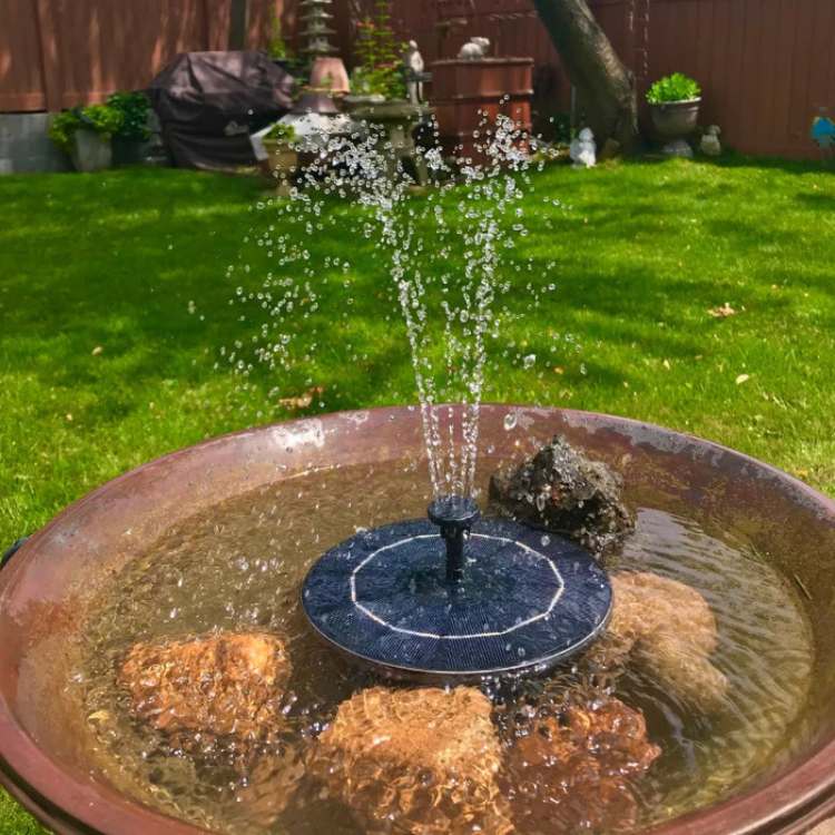 Floating Solar Fountain Pump with Interchangeable Spray Heads