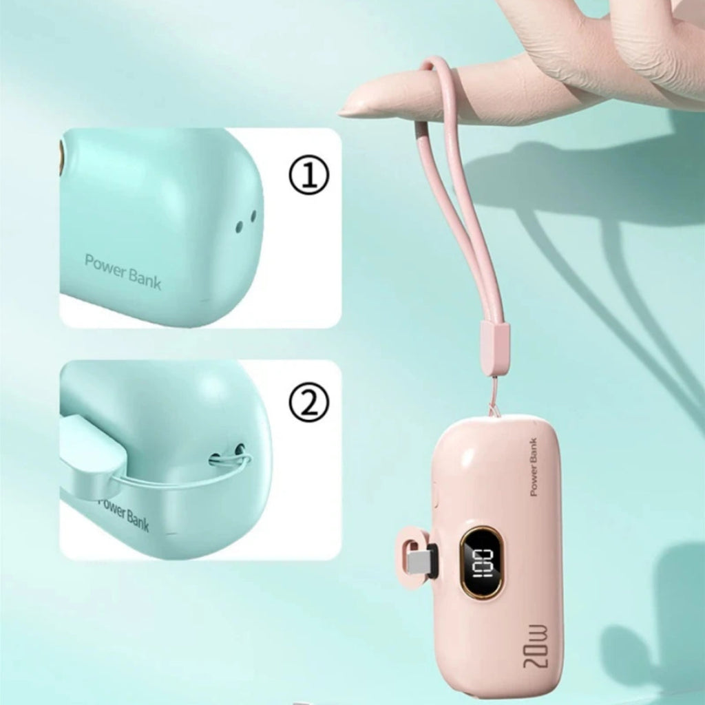 Power Bank With LED Display And Dual Port Compatibility, 30000Mah