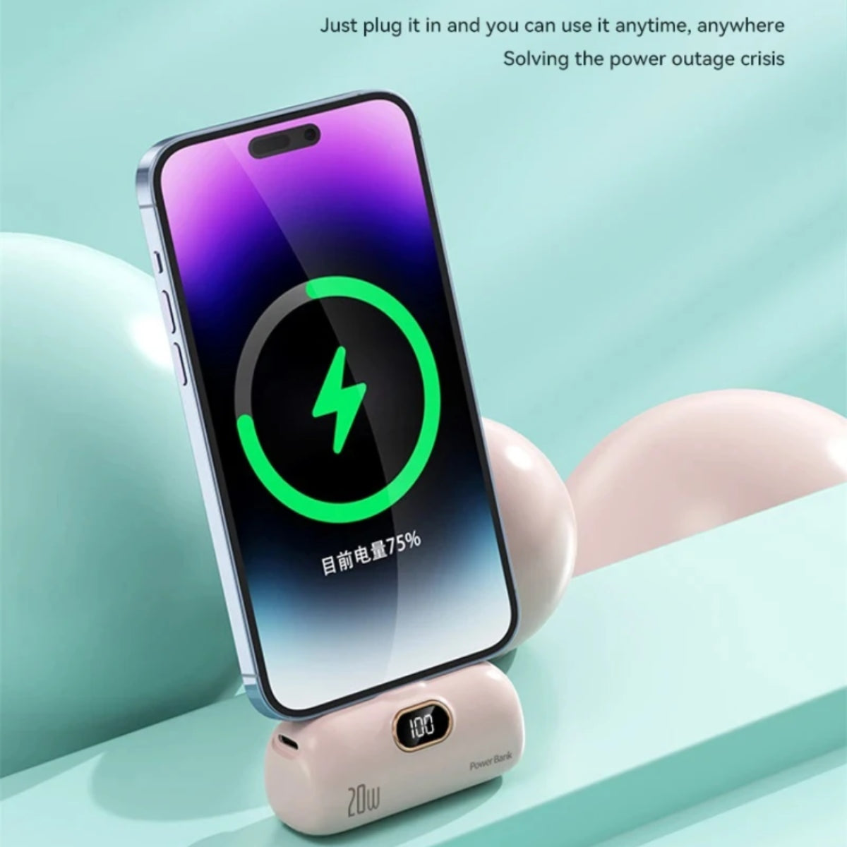 Power Bank With LED Display And Dual Port Compatibility, 30000Mah