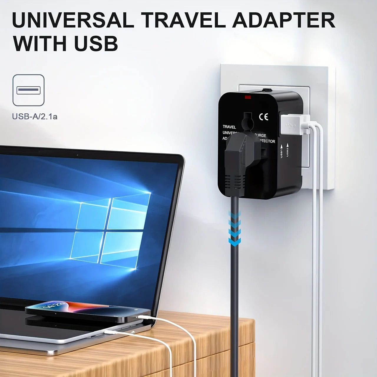Universal Travel Adapter With USB Ports
