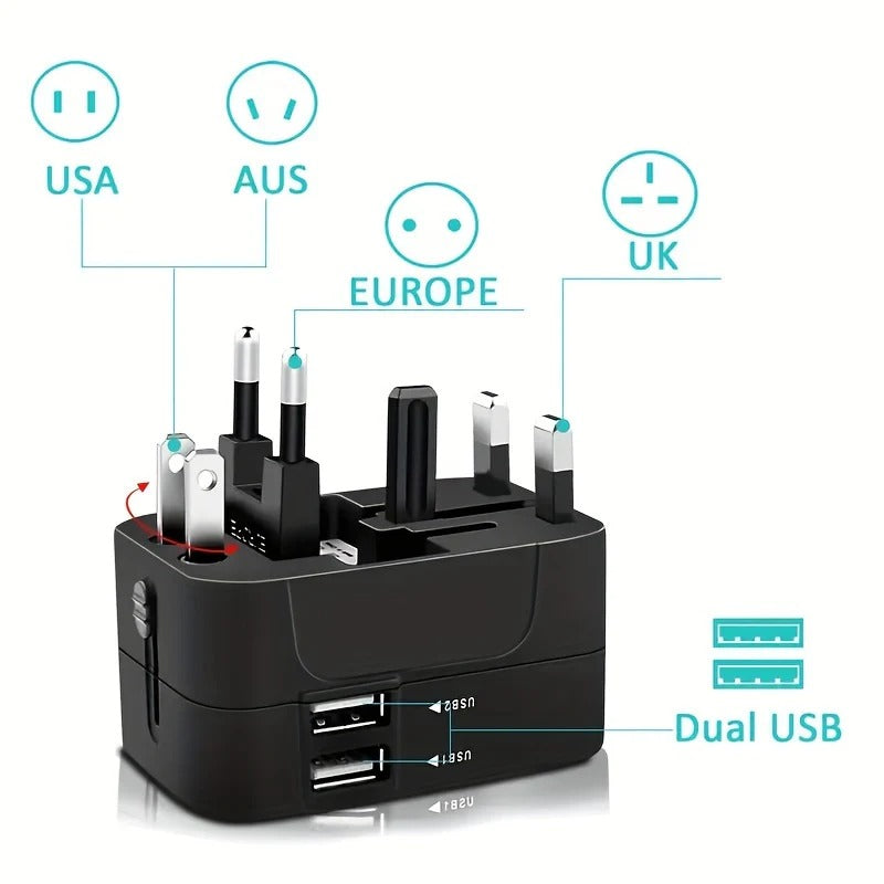 Universal Travel Adapter With USB Ports