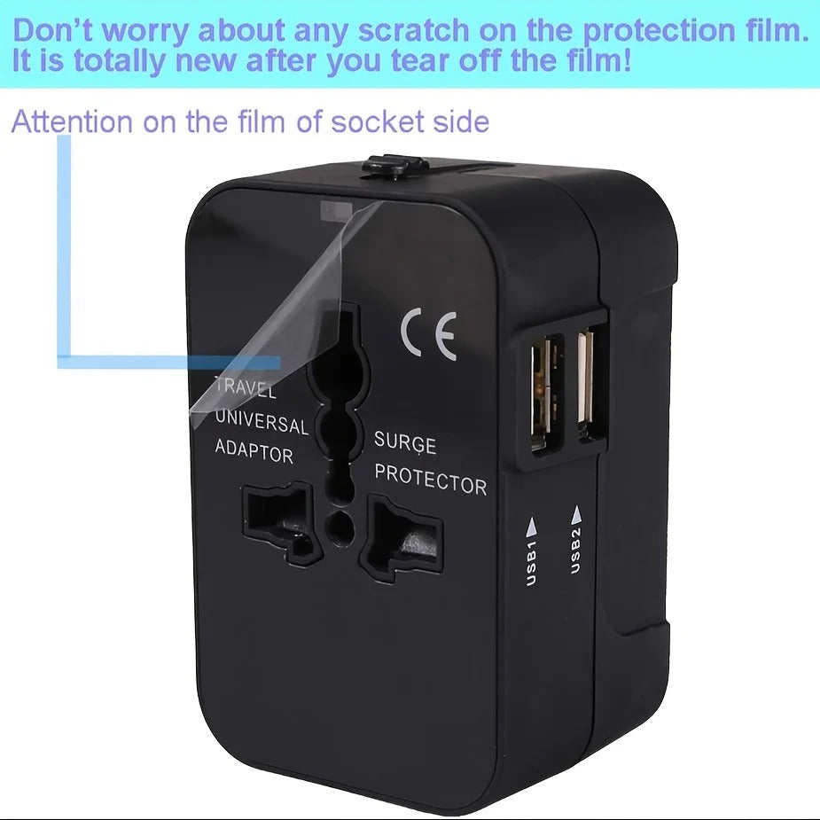 Universal Travel Adapter With USB Ports