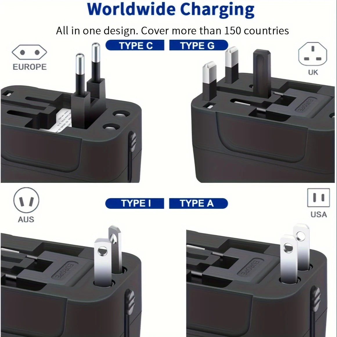 Universal Travel Adapter With USB Ports