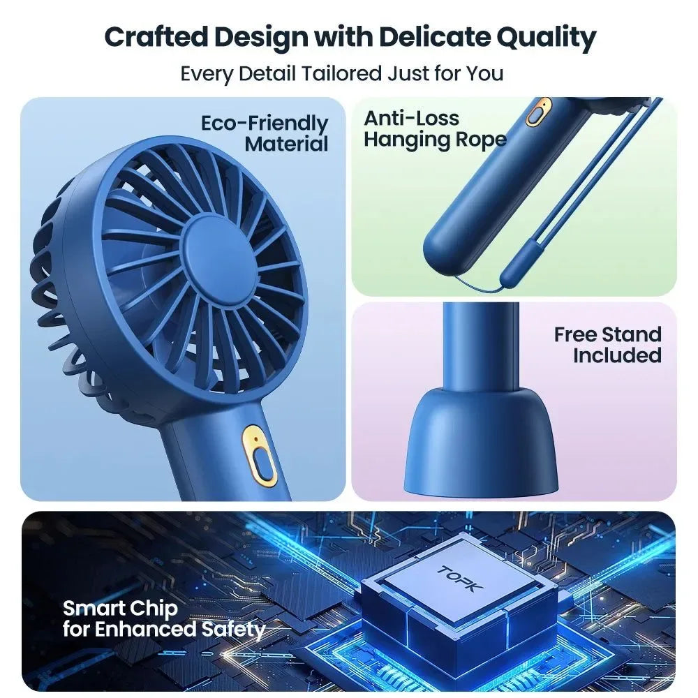 1800mAh Three-Speed USB Handheld Fan