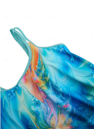 Two Piece Tankini Swimsuit With Classic Print