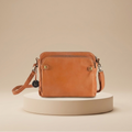 Women's Leather Crossbody Bag 3-Layer Shoulder Clutch Purse Handbag